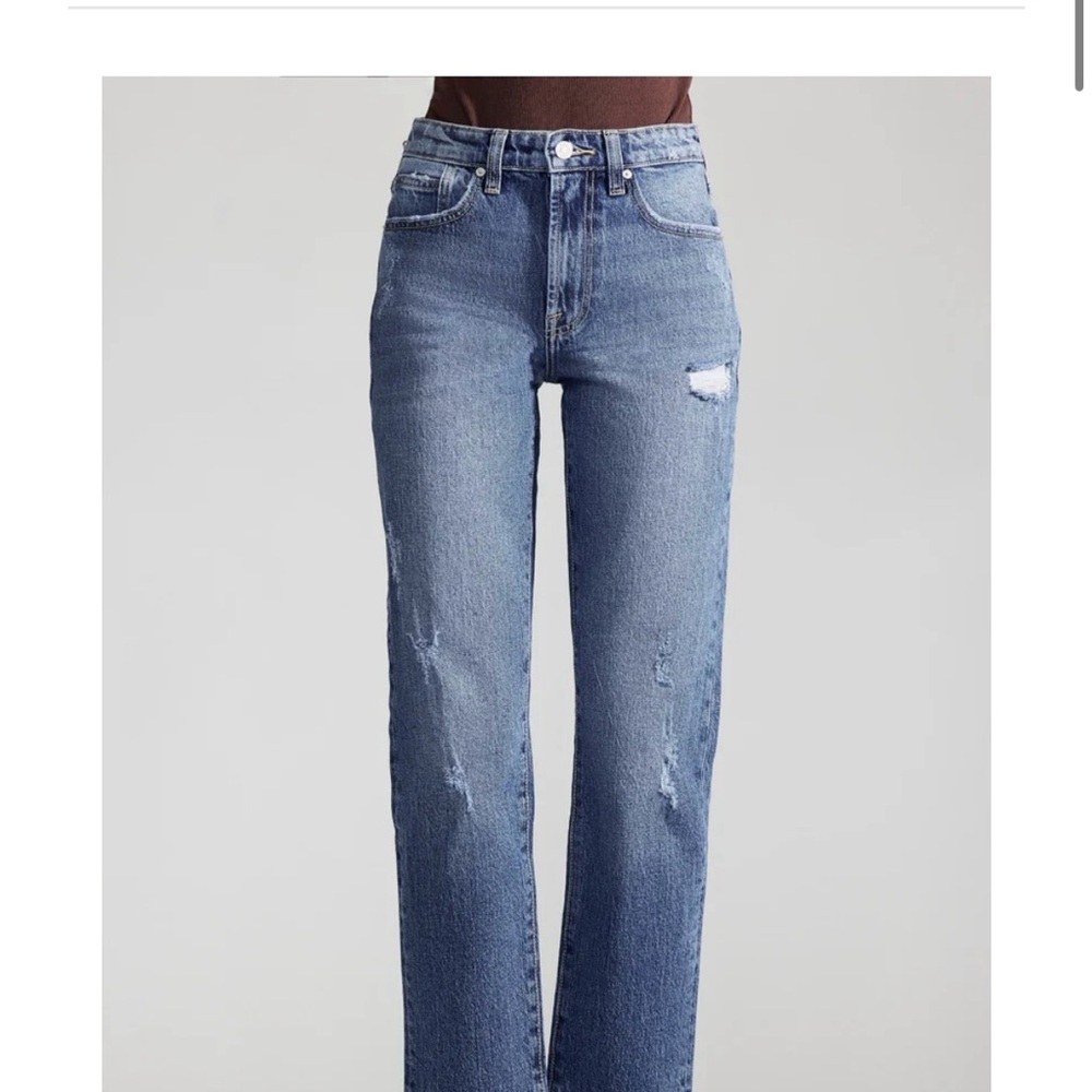 KanCan Blue Straight Leg Jeans with Vintage Distressing “Maleah” style